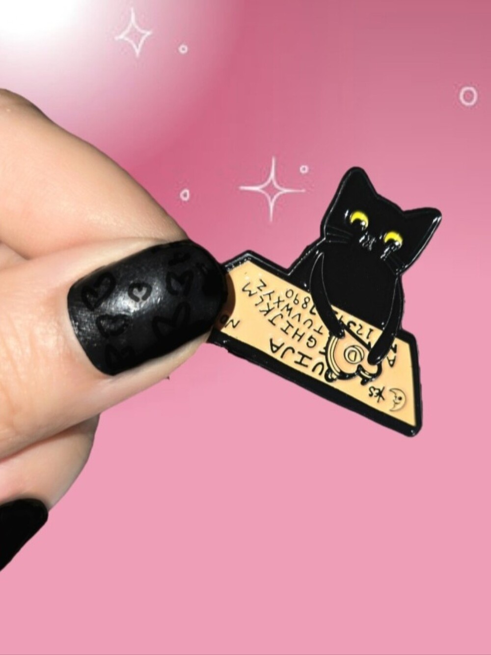 Cat Ouija Board Enamel Pin